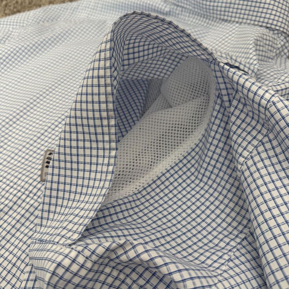 Columbia PFG Super Tamiami Shirt Mens XXL Blue Plaid Fishing Vented Long Sleeve - Picture 10 of 11
